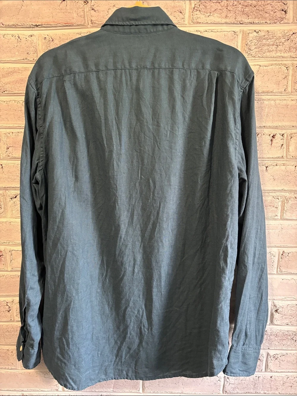 J. Crew Men's Linen Blend Button-Down Shirt Size Large